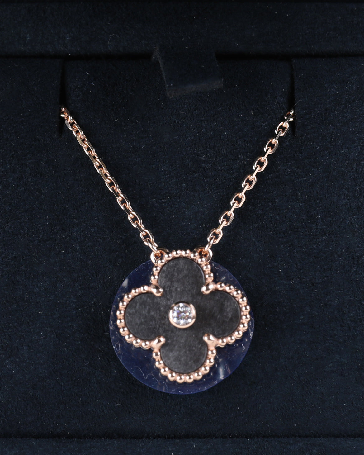 Van Cleef & Arpels Holiday Pendant 2023 Silver Obsidian