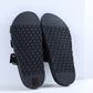 Chypre Sandals in Black Suede with Crystals