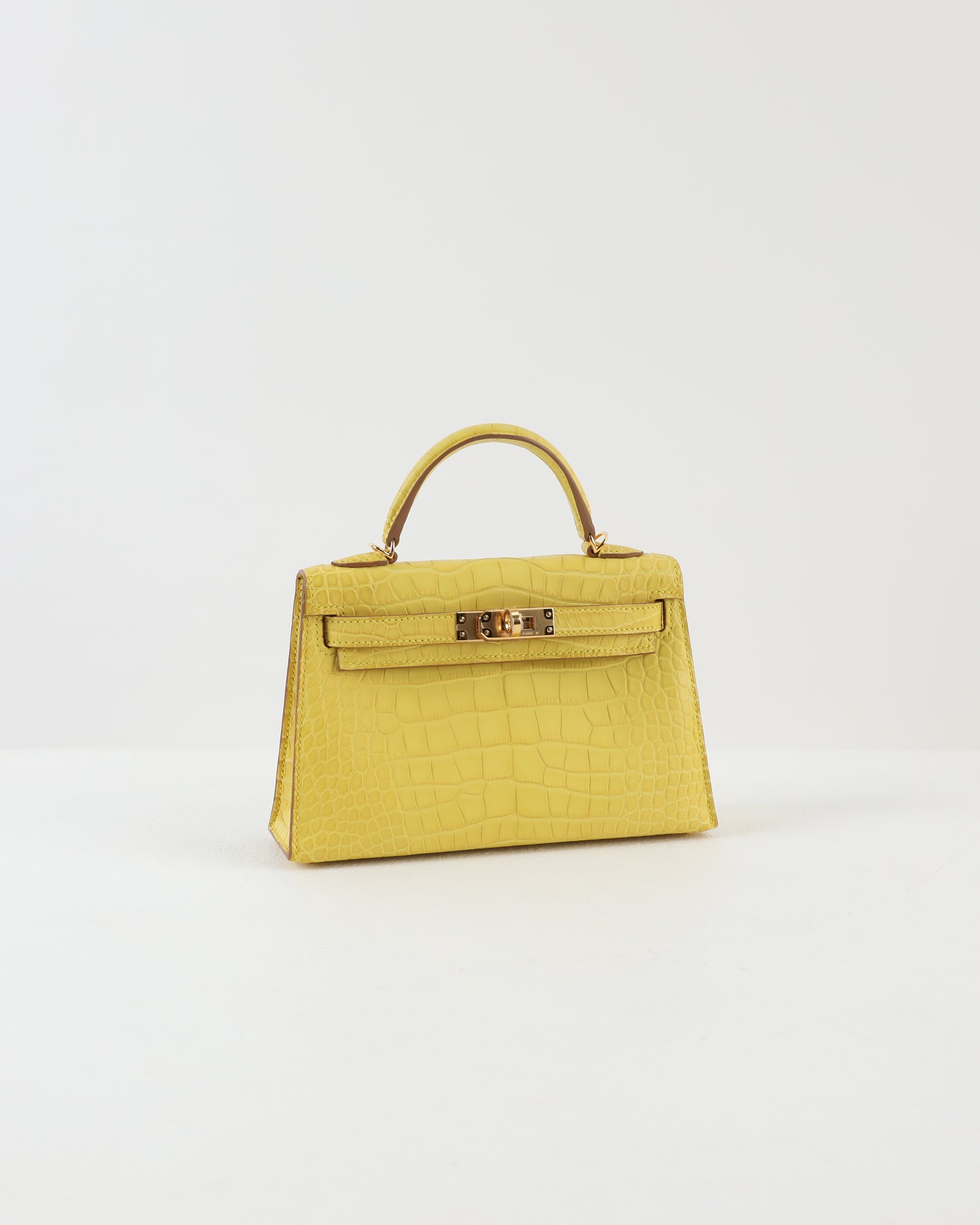Kelly 20 Mimosa Sellier Matte Alligator with Gold Hardware