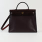 Herbag Zip 31 in Burgundy with Coated Canvas Gold Hardware