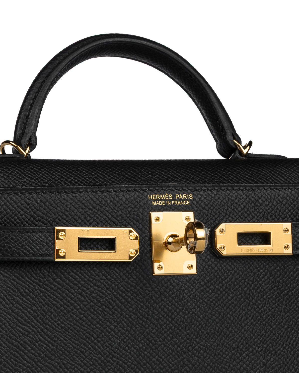 Kelly 20 Sellier Black in Epsom Leather with Gold Hardware
