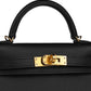 Kelly 20 Sellier Black in Epsom Leather with Gold Hardware
