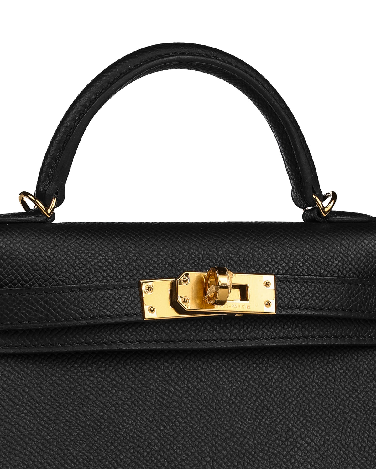 Kelly 20 Sellier Black in Epsom Leather with Gold Hardware