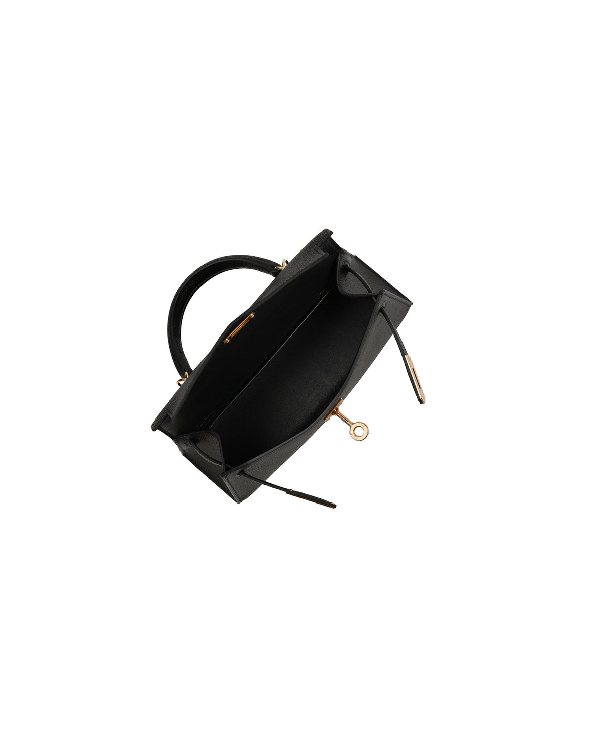 Kelly 20 Sellier Black in Epsom Leather with Gold Hardware