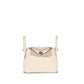 Mini Lindy in Nata Boreal Ostrich Leather with Palladium Hardware