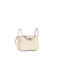 Mini Lindy in Nata Boreal Ostrich Leather with Palladium Hardware