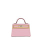 Hermès Mini Kelly 20 HSS in Mauve Sylvestre Epsom Leather with Red Interior and Palladium Hardware