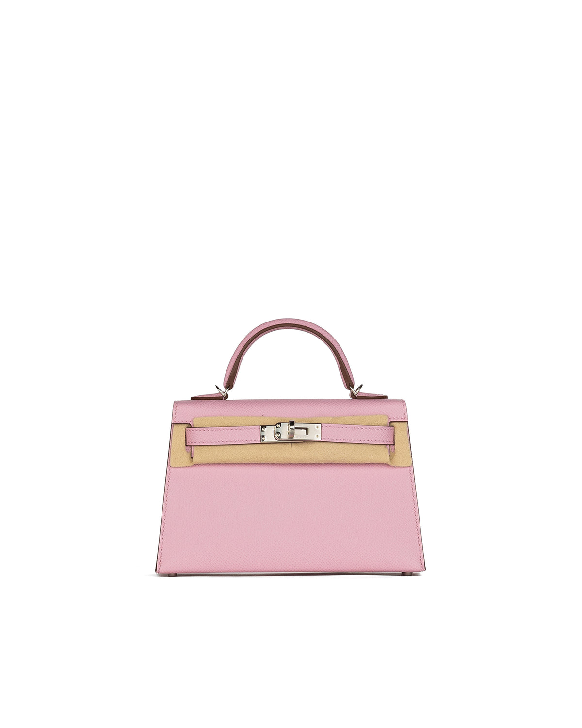 Hermès Mini Kelly 20 HSS in Mauve Sylvestre Epsom Leather with Red Interior and Palladium Hardware