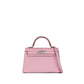 Hermès Mini Kelly 20 HSS in Mauve Sylvestre Epsom Leather with Red Interior and Palladium Hardware