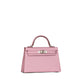 Hermès Mini Kelly 20 HSS in Mauve Sylvestre Epsom Leather with Red Interior and Palladium Hardware
