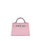 Hermès Mini Kelly 20 HSS in Mauve Sylvestre Epsom Leather with Red Interior and Palladium Hardware