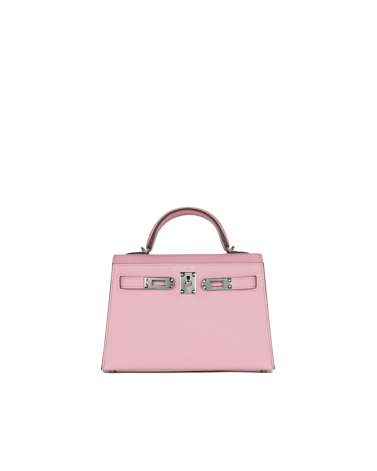 Hermès Mini Kelly 20 HSS in Mauve Sylvestre Epsom Leather with Red Interior and Palladium Hardware