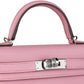 Hermès Mini Kelly 20 HSS in Mauve Sylvestre Epsom Leather with Red Interior and Palladium Hardware