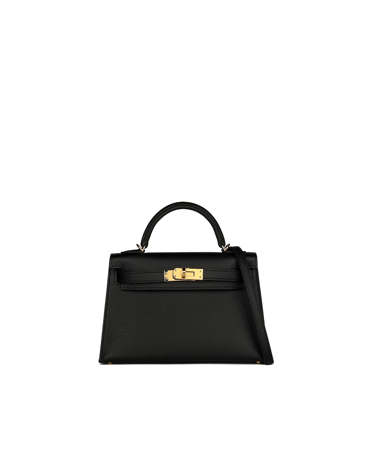 Kelly 20 Sellier Black in Epsom Leather with Gold Hardware