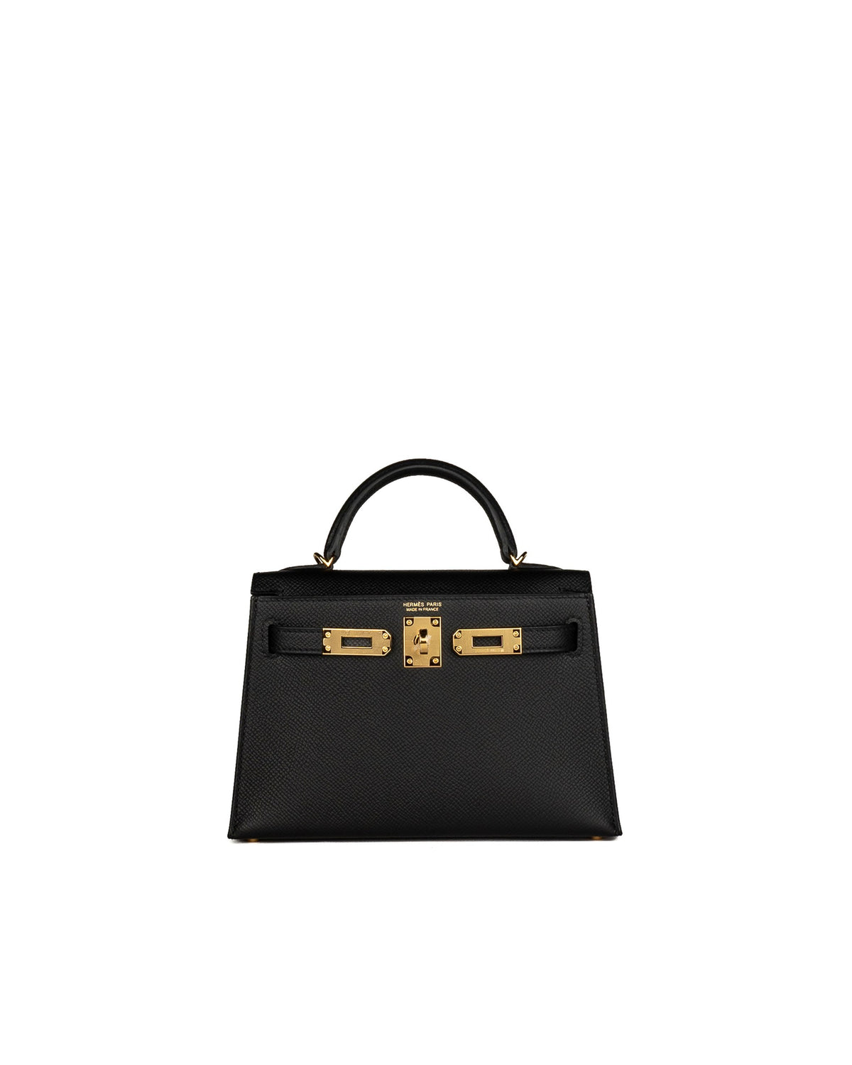 Kelly 20 Sellier Black in Epsom Leather with Gold Hardware