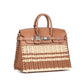 Birkin 25 Picnic Gold in Swift and Stripe Osier Wicker Leather with Palladium Hardware