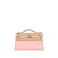 Kelly Pochette Rose Sakura in Swift Leather with Palladium Hardware