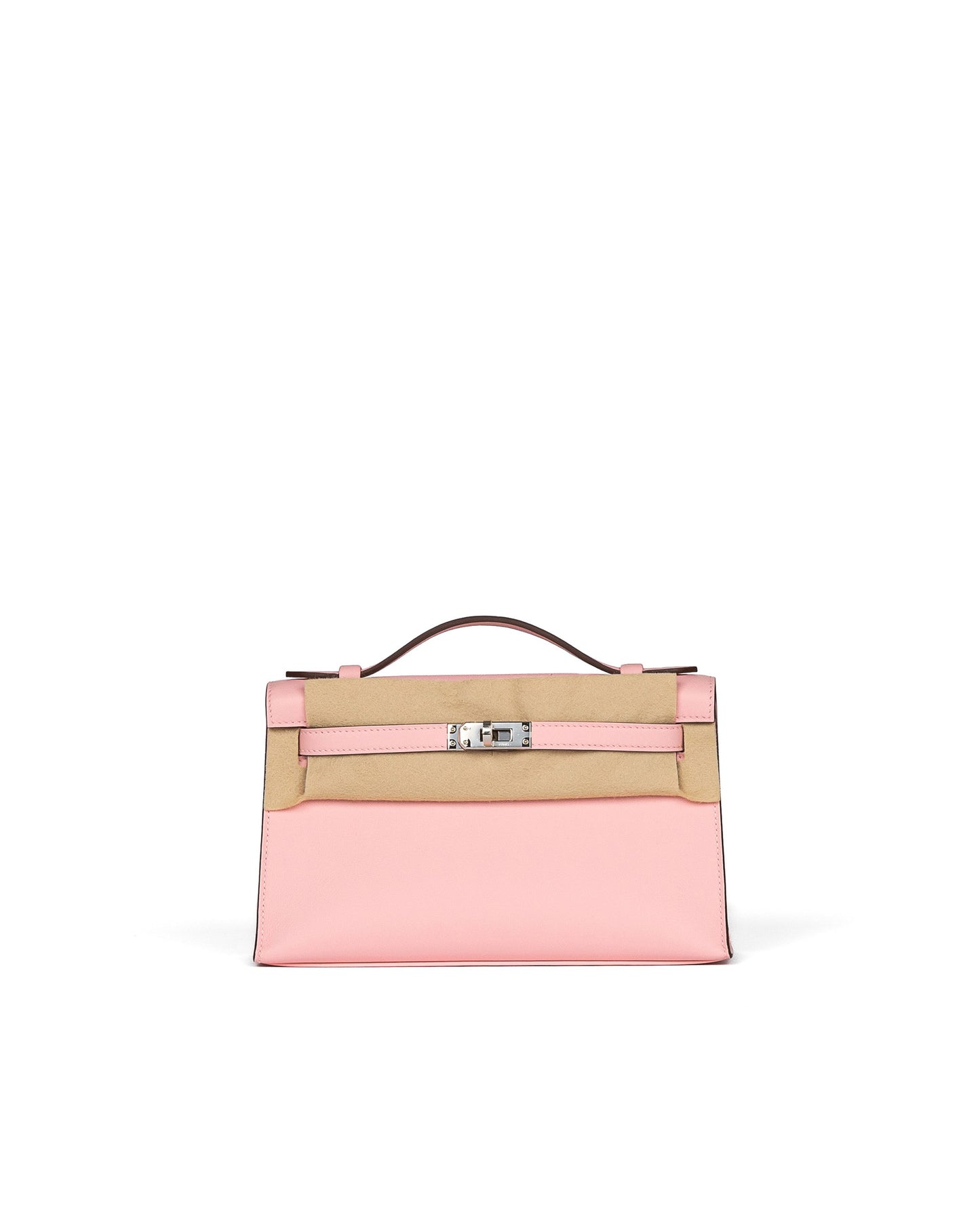 Kelly Pochette Rose Sakura in Swift Leather with Palladium Hardware