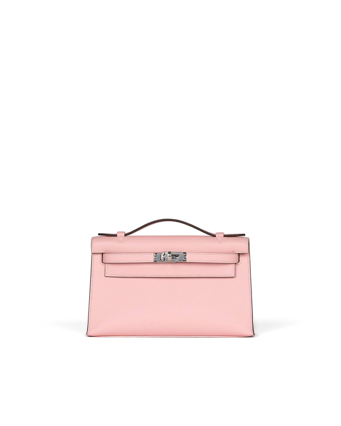 Kelly Pochette Rose Sakura in Swift Leather with Palladium Hardware