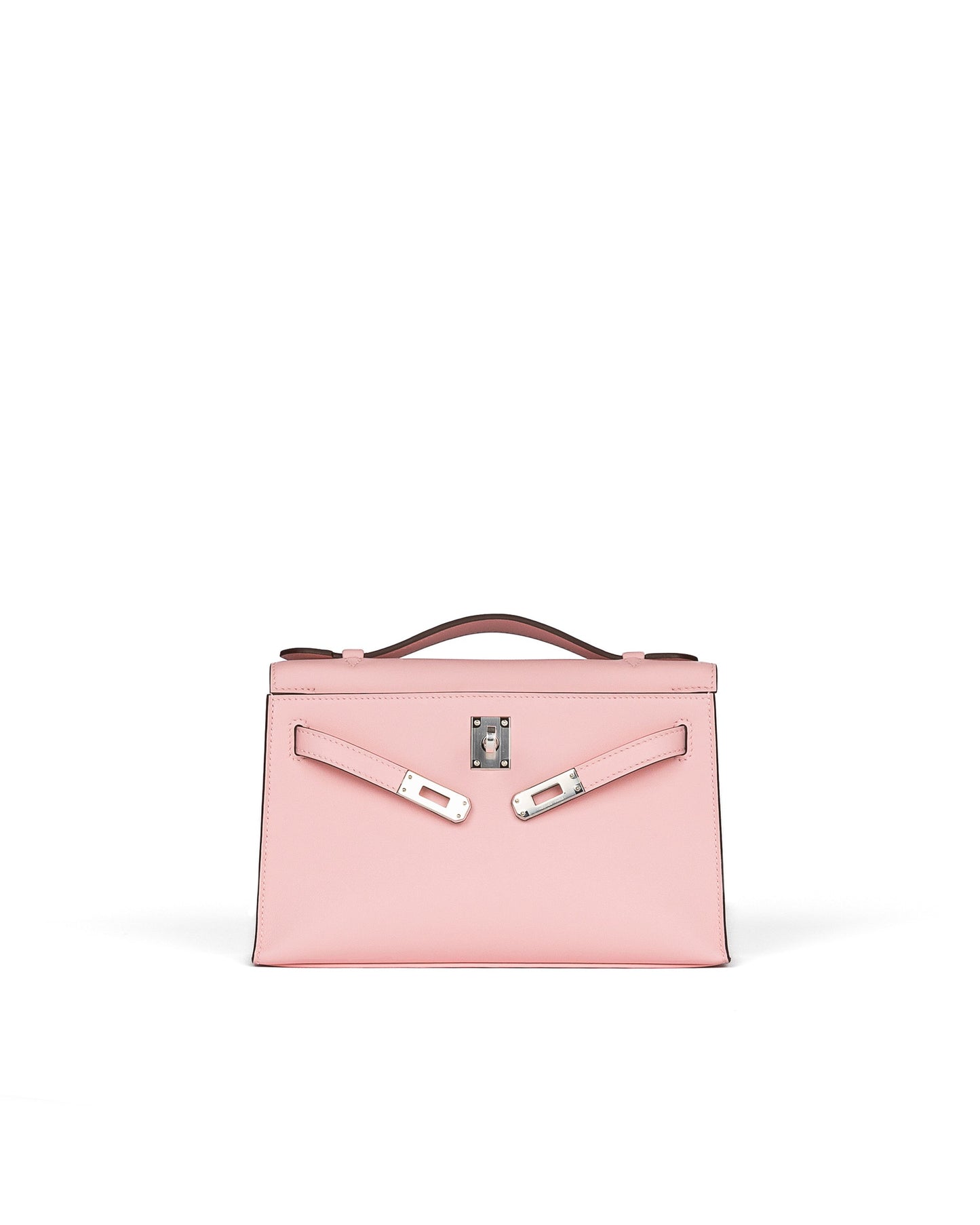 Kelly Pochette Rose Sakura in Swift Leather with Palladium Hardware