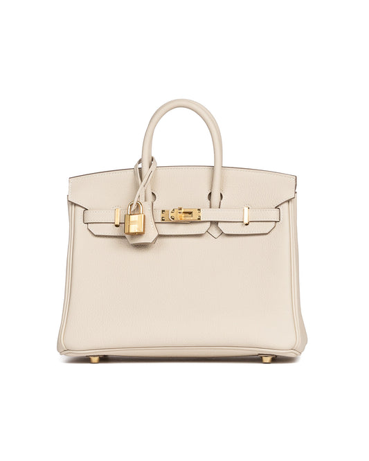 Birkin 25 Craie in Togo Leather with Gold Hardware