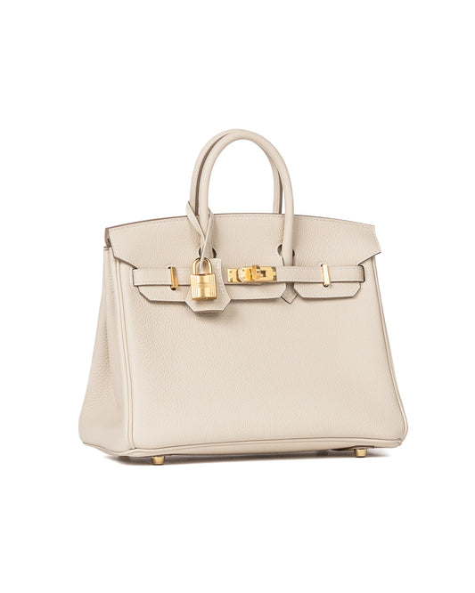 Birkin 25 Craie in Togo Leather with Gold Hardware