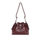 Chanel 25 Small Dark Burgundy in Crumpled Calfskin and Silver-tone Metal