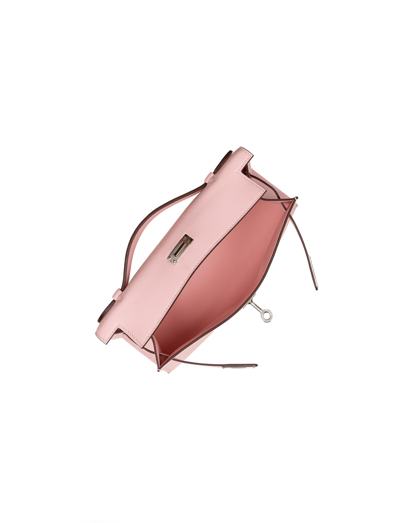 Kelly Pochette Rose Sakura in Swift Leather with Palladium Hardware