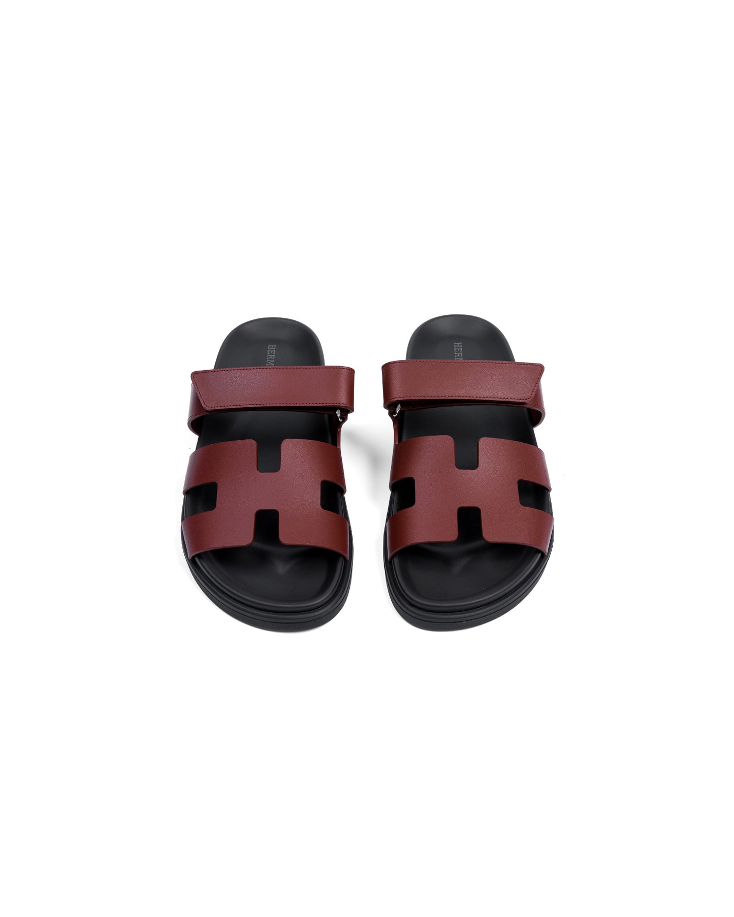 Chypre Sandals Femme Rouge H in Calfskin Leather