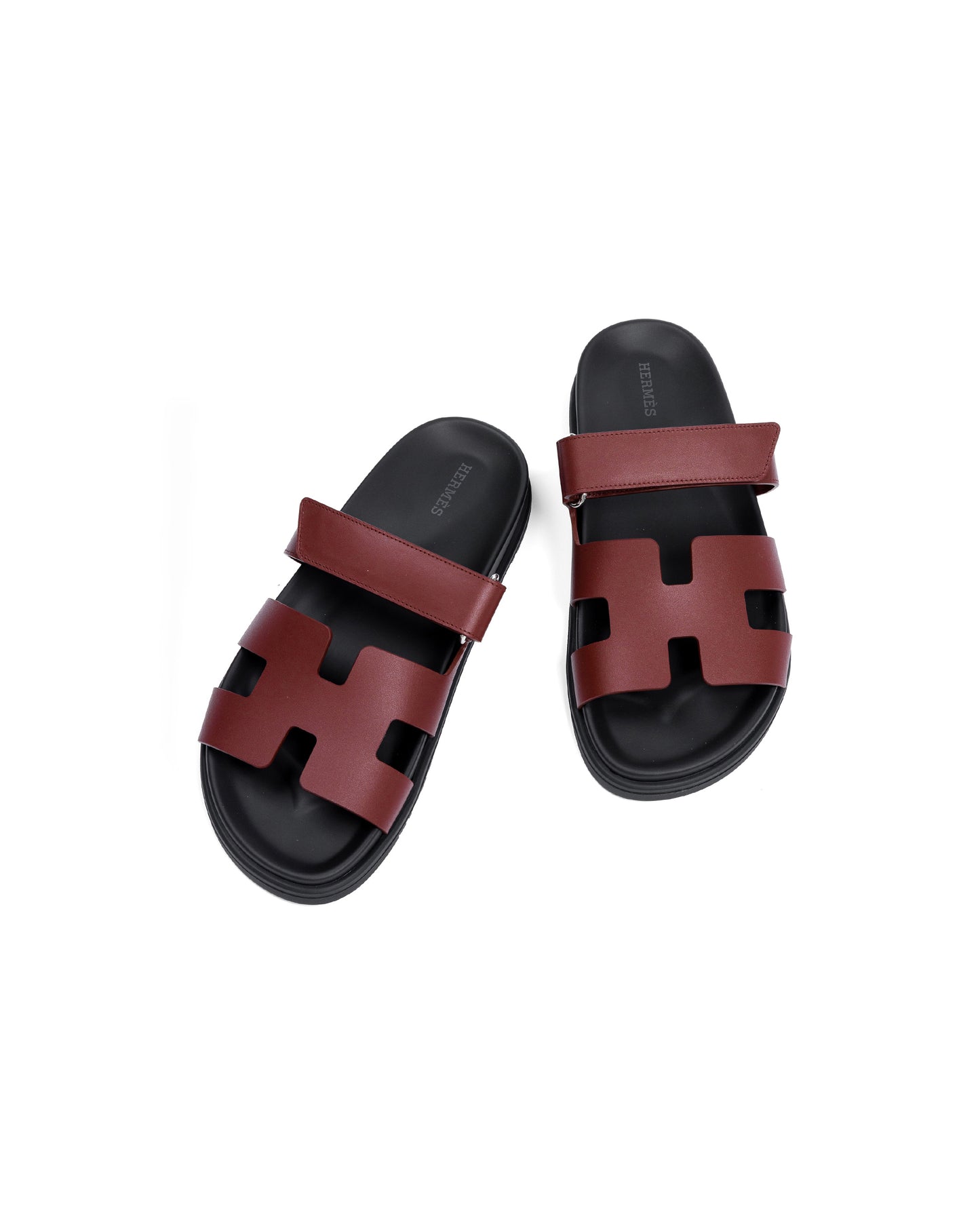 Chypre Sandals Femme Rouge H in Calfskin Leather
