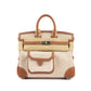 Birkin 25 Cargo Ecru/Beige Toile H & Gold Swift with Palladium Hardware