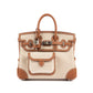 Birkin 25 Cargo Ecru/Beige Toile H & Gold Swift with Palladium Hardware
