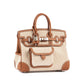 Birkin 25 Cargo Ecru/Beige Toile H & Gold Swift with Palladium Hardware