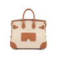 Birkin 25 Cargo Ecru/Beige Toile H & Gold Swift with Palladium Hardware
