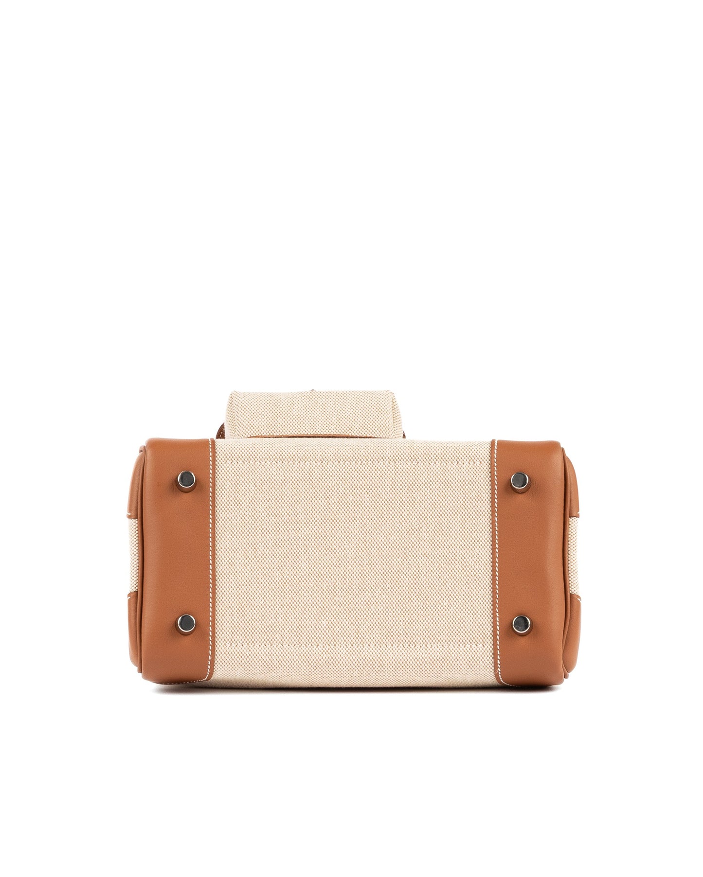 Birkin 25 Cargo Ecru/Beige Toile H & Gold Swift with Palladium Hardware