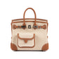 Birkin 25 Cargo Ecru/Beige Toile H & Gold Swift with Palladium Hardware