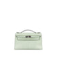 Kelly Pochette Vert d'Eau in Matte Alligator Leather with Palladium Hardware