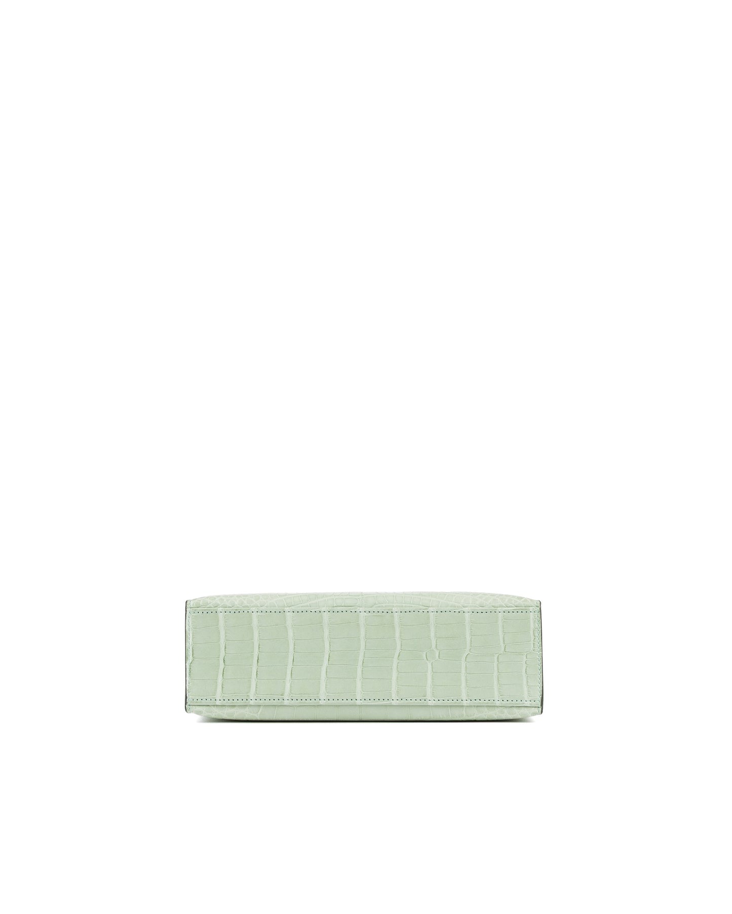Kelly Pochette Vert d'Eau in Matte Alligator Leather with Palladium Hardware