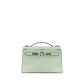 Kelly Pochette Vert d'Eau in Matte Alligator Leather with Palladium Hardware