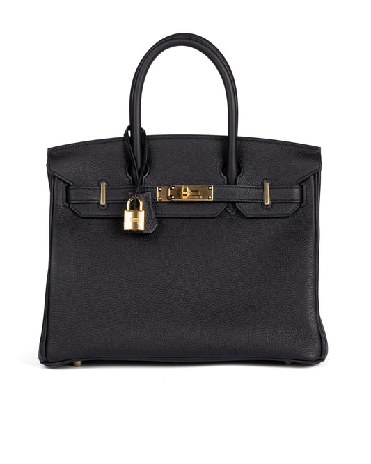 Birkin 30 Black in Togo Leather with Gold Hardware