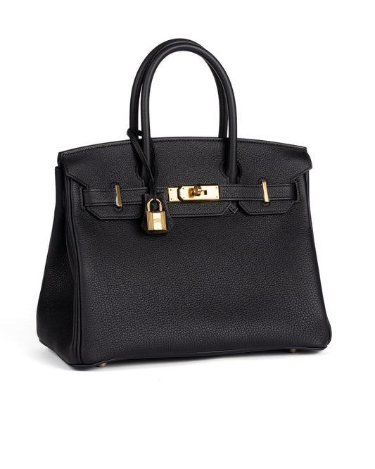 Birkin 30 Black in Togo Leather with Gold Hardware