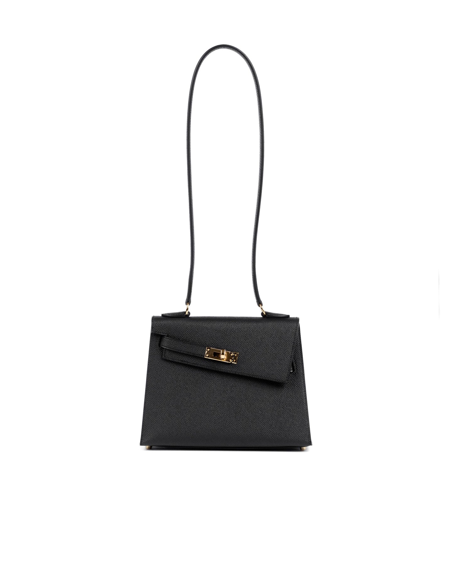 Kelly Desordre Black in Epsom Leather with Gold Hardware
