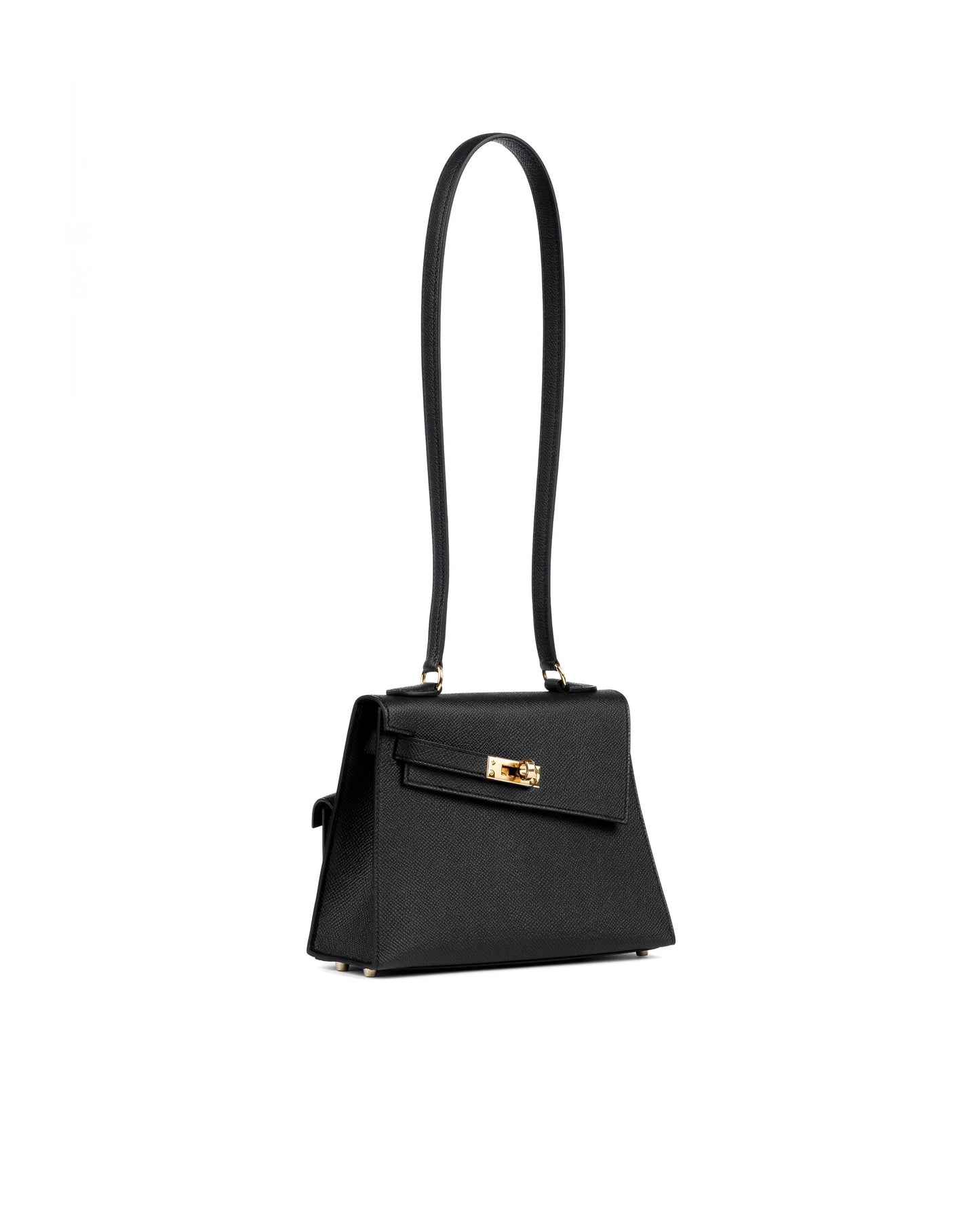 Kelly Desordre Black in Epsom Leather with Gold Hardware