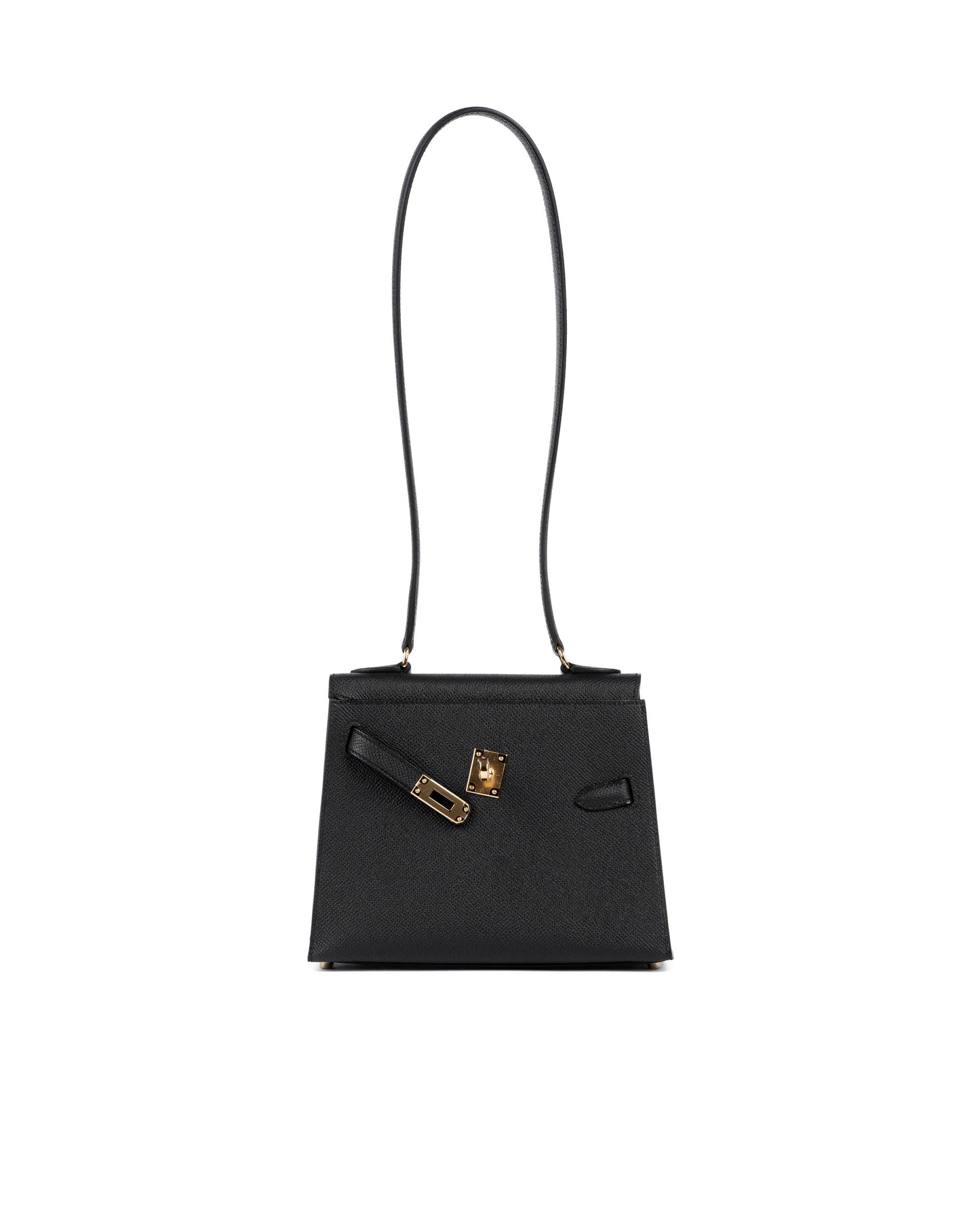 Kelly Desordre Black in Epsom Leather with Gold Hardware
