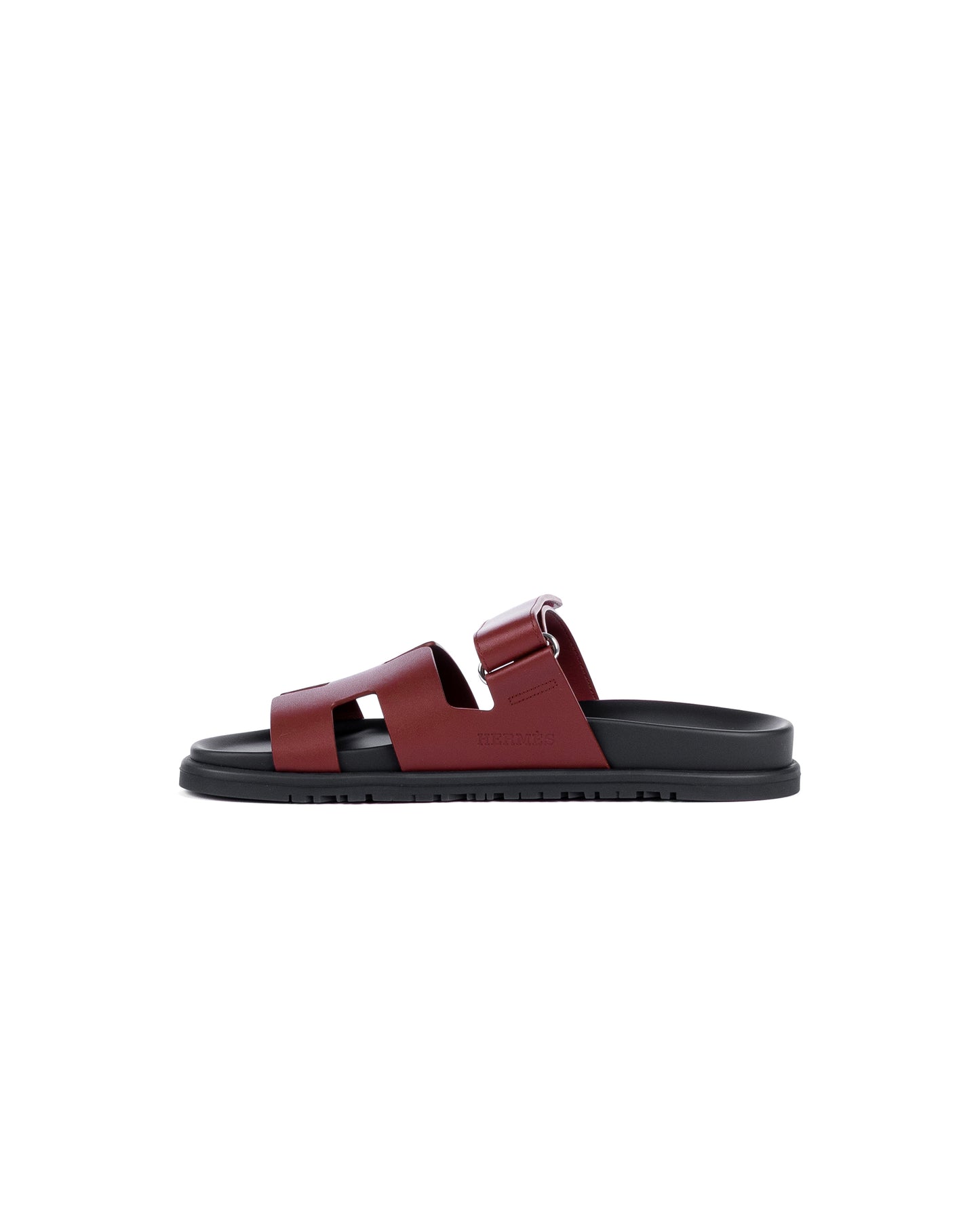 Chypre Sandals Femme Rouge H in Calfskin Leather