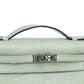 Kelly Pochette Vert d'Eau in Matte Alligator Leather with Palladium Hardware