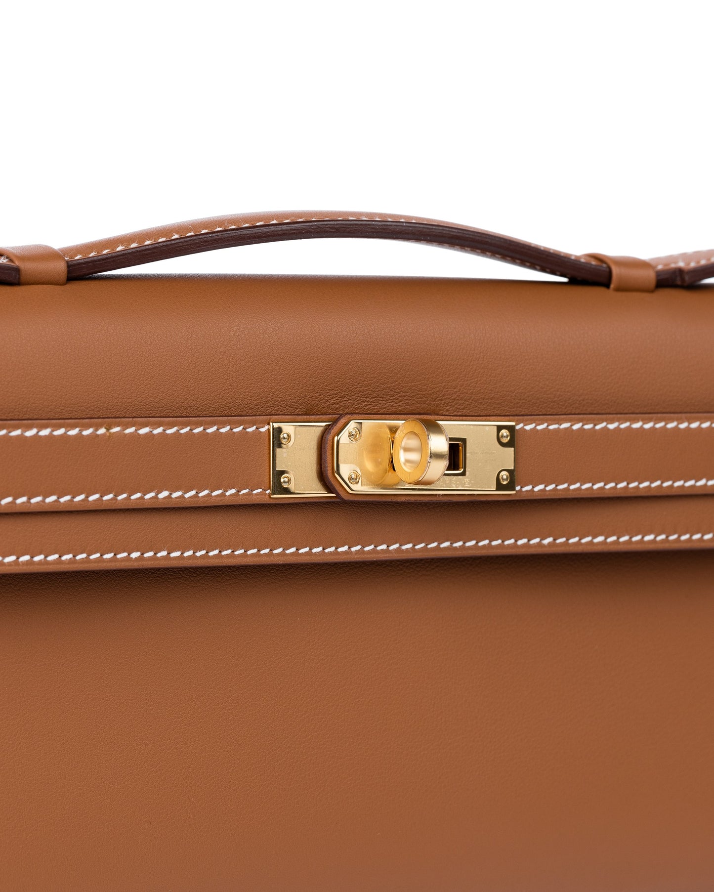 Kelly Cut Gold in Swift Leather with Gold Hardware