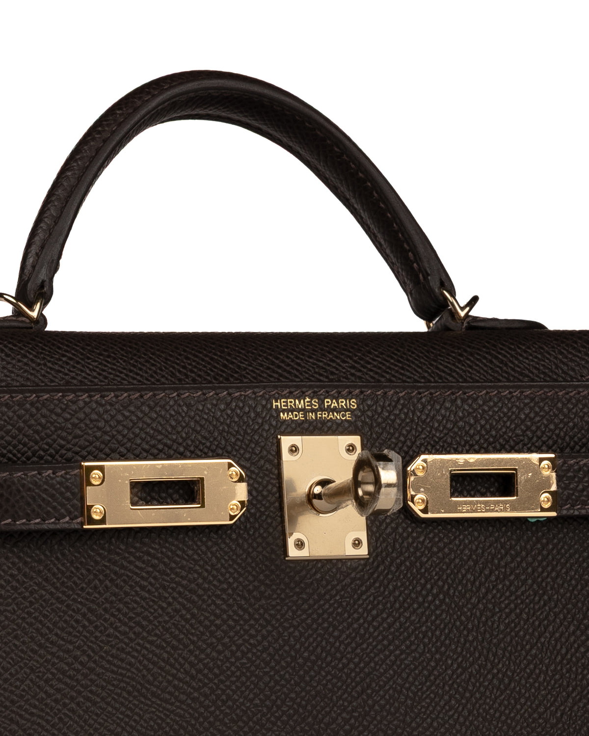 Kelly 20 Bai Brun in Epsom Leather with Permabrass Hardware