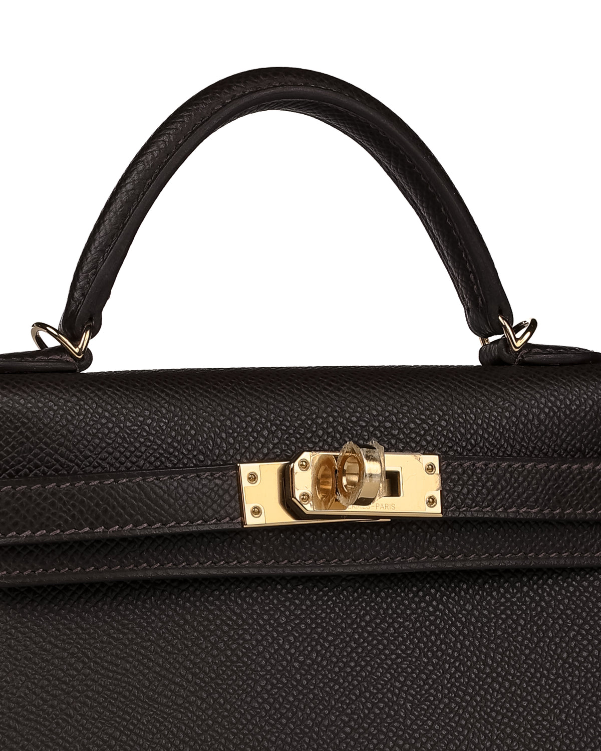 Kelly 20 Bai Brun in Epsom Leather with Permabrass Hardware