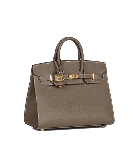 Birkin 25 Etoupe in Epsom Leather with Gold Hardware